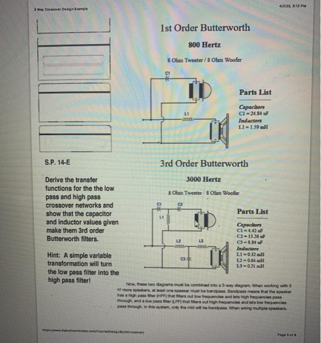 3 Way Crossover Design Example