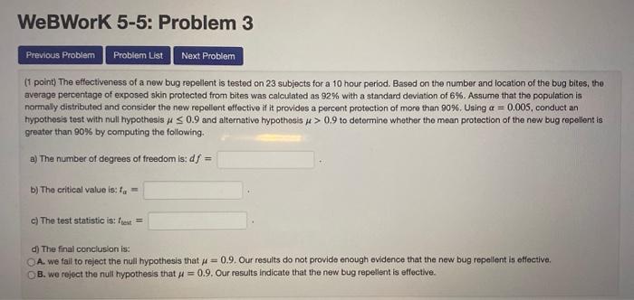 Solved WeBWork 5-5: Problem 5 Previous Problem Problem List | Chegg.com