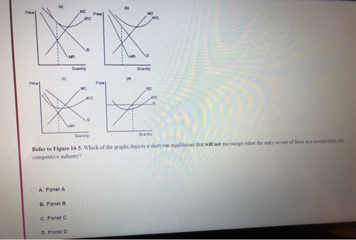 Solved Que Refer to Figure 16-5. Which of the graphs depicts | Chegg.com