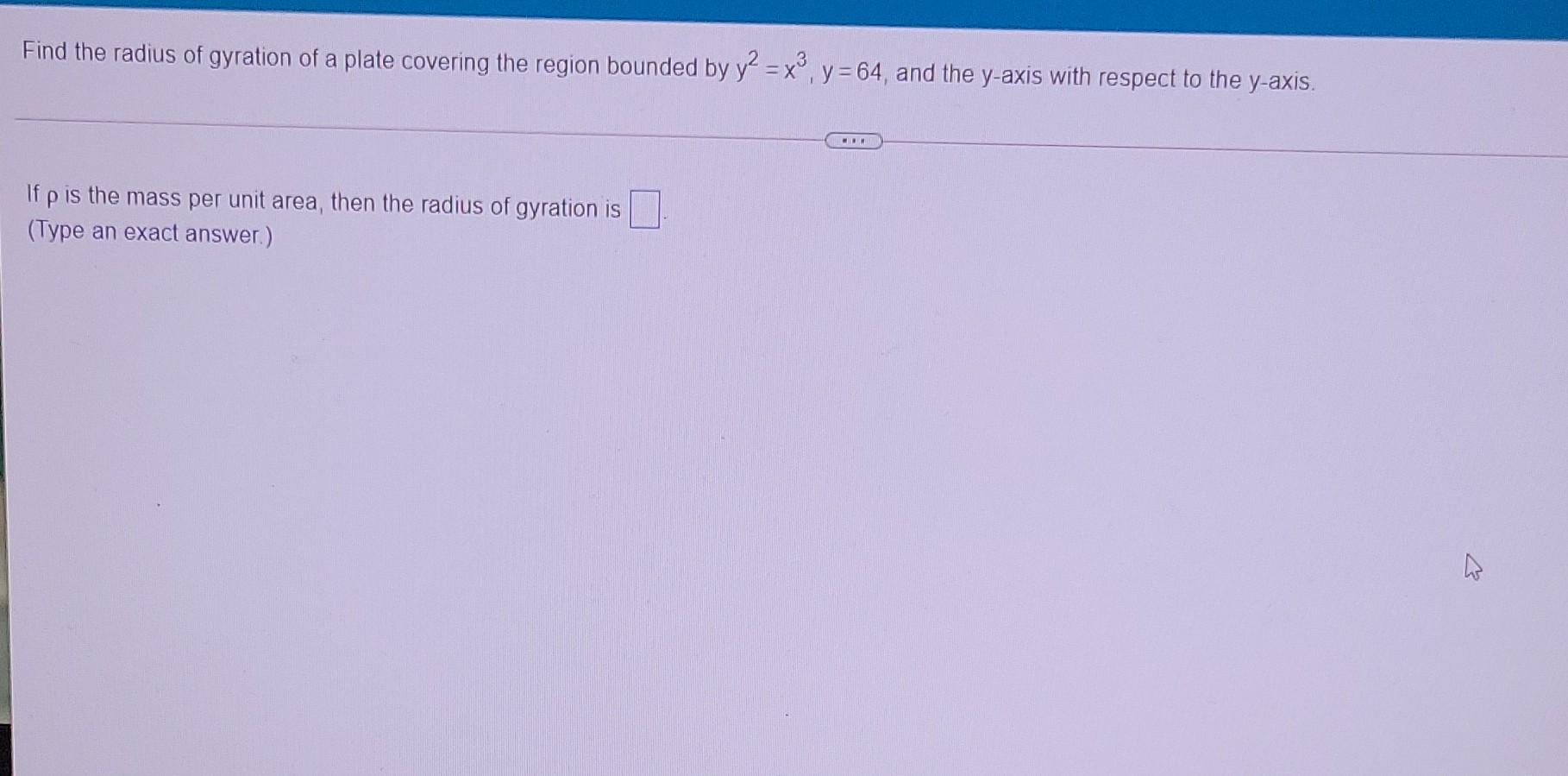 Solved Find the radius of gyration of a plate covering the | Chegg.com