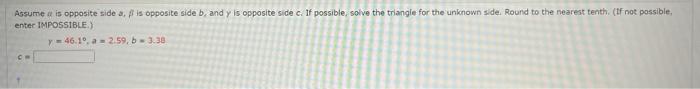 Solved Assume A Is Opposite Side A,β Is Opposite Side B, And | Chegg.com