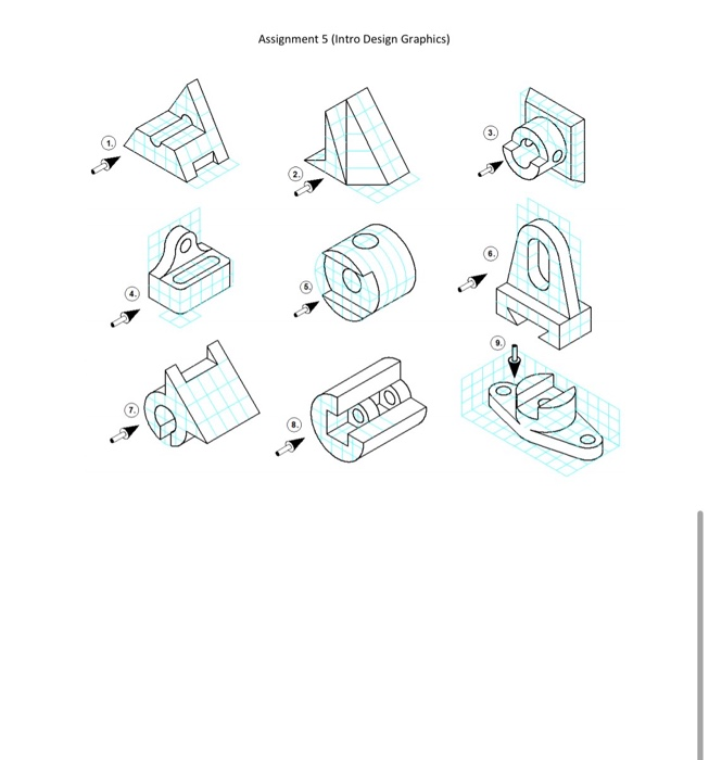 Solved Please draw the top, front and right view for the | Chegg.com