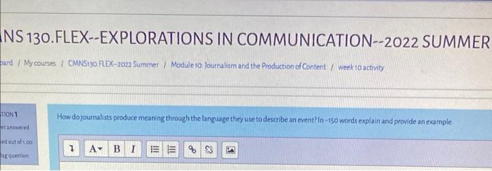 How Do Journalists Produce Meaning Through The Chegg