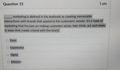 Solved Question 151 ﻿ptsq, ﻿marketing is defined in the | Chegg.com
