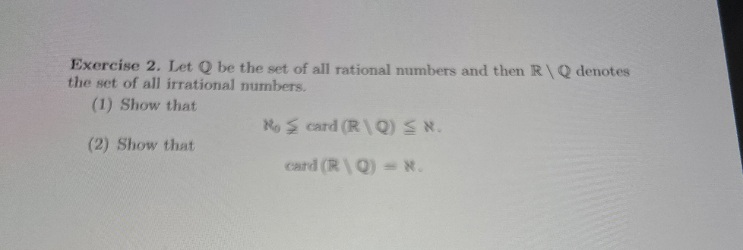 Solved Exercise 2 ï Let Q ï Be The Set Of All Rational Chegg