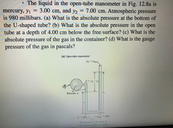 Captivating The Liquid In The Open Tube Manometer Is Mercury Design Photography Captivating The Liquid In The Open Tube Manometer Is Mercury Design Photography