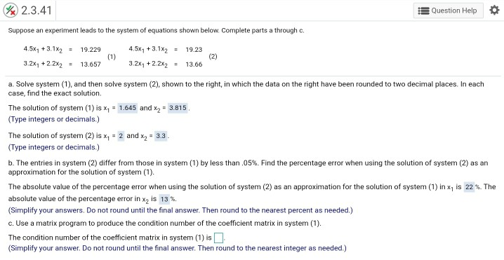 Solved W 2.3.41 Question Help Suppose an experiment leads to | Chegg.com