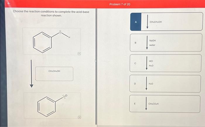 Solved Choose the reaction conditions to complete the | Chegg.com
