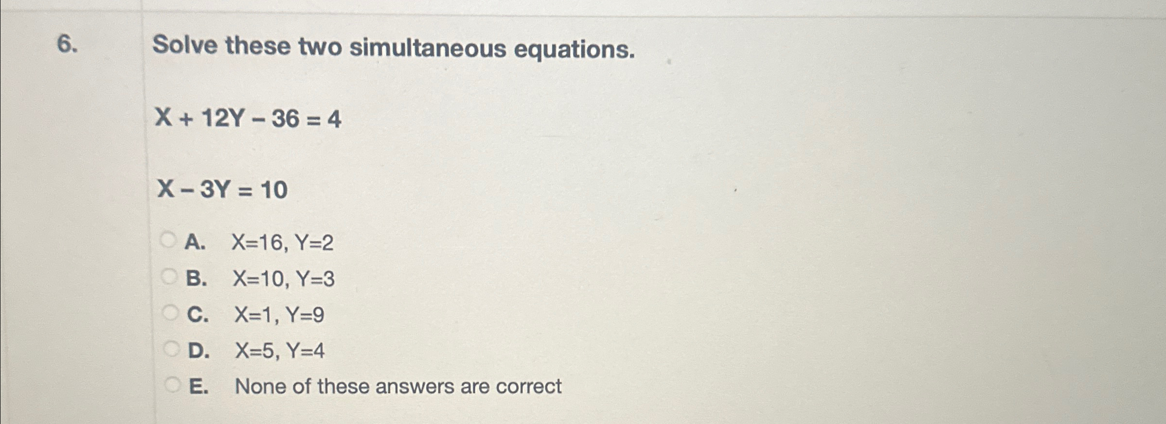 Solved Solve these two simultaneous | Chegg.com
