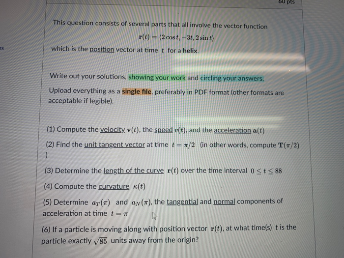 Solved 60 pts This question consists of several parts that | Chegg.com