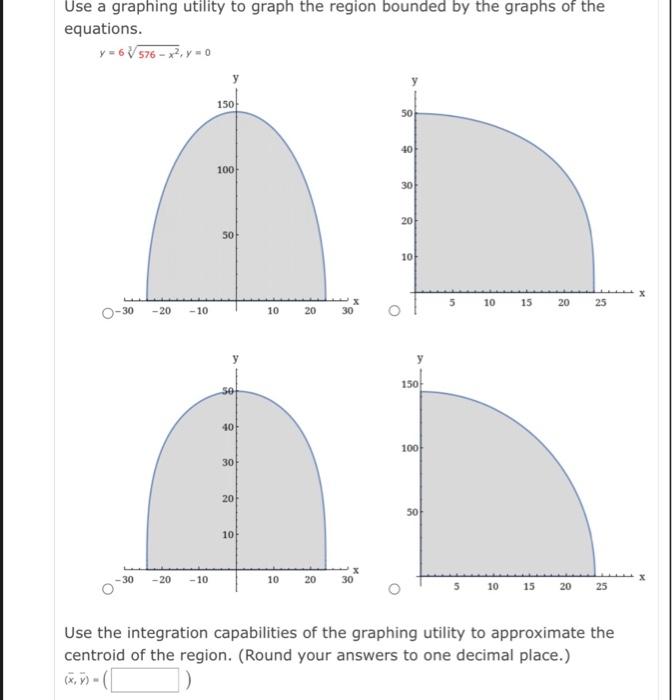 Solved Use a graphing utility to graph the region bounded by | Chegg.com