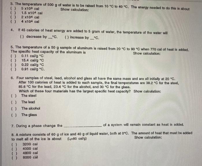 Solved Please answer all the questions and show all the | Chegg.com