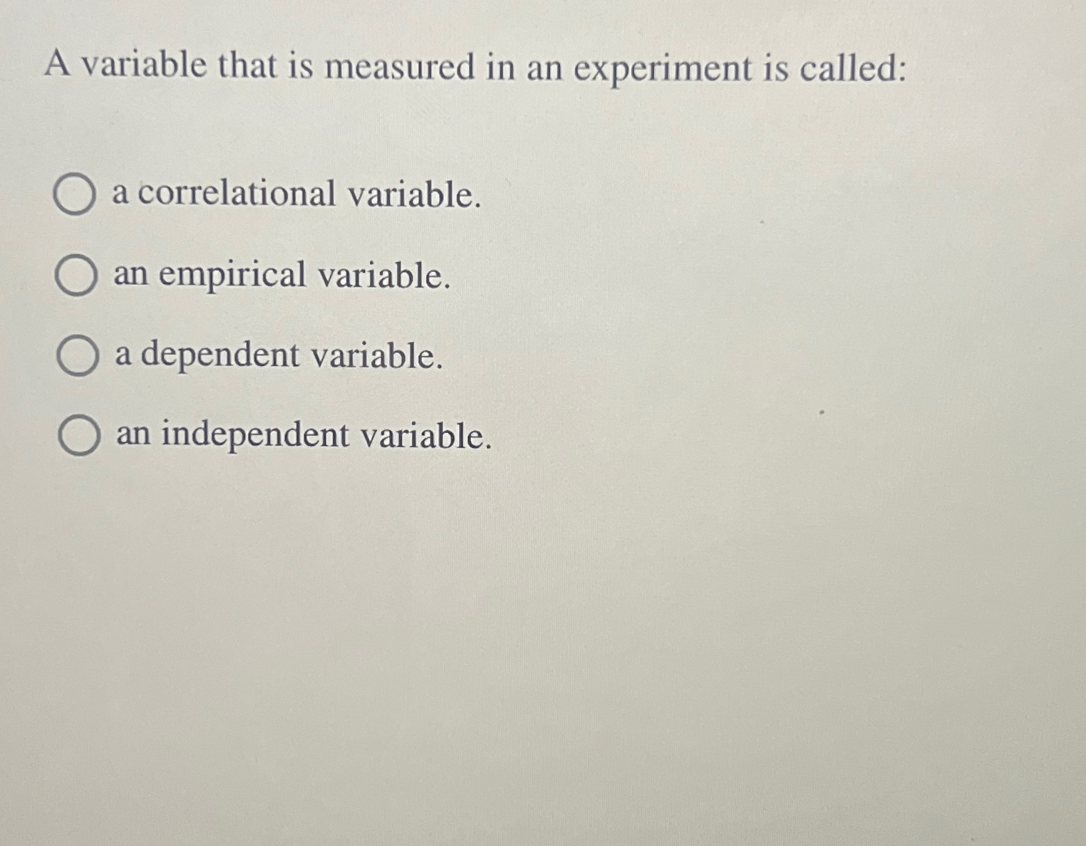 a variable that is measured in an experiment is called