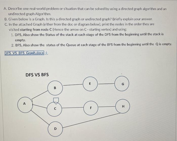 Solved A. Describe one real-world problem or situation that | Chegg.com
