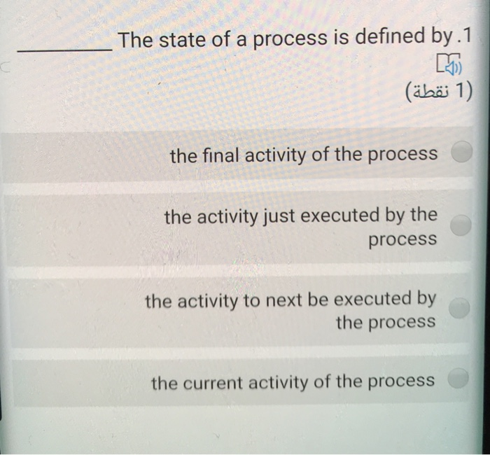 Solved The state of a process is defined by.1 (äbä 1) the | Chegg.com
