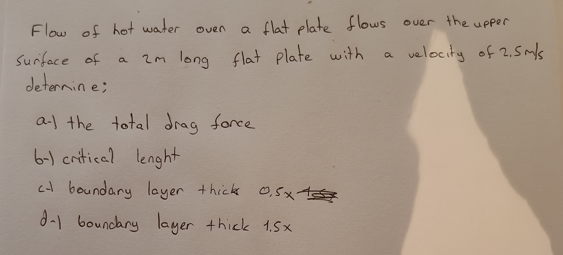Solved Flow of hot water oven a flat plate flows over the | Chegg.com