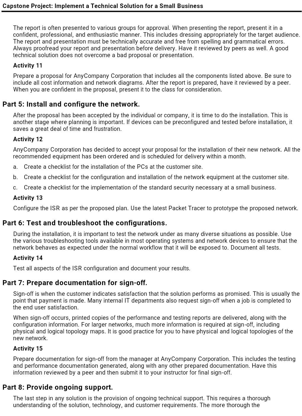 Solved Capstone Project Implement a Technical Solution for
