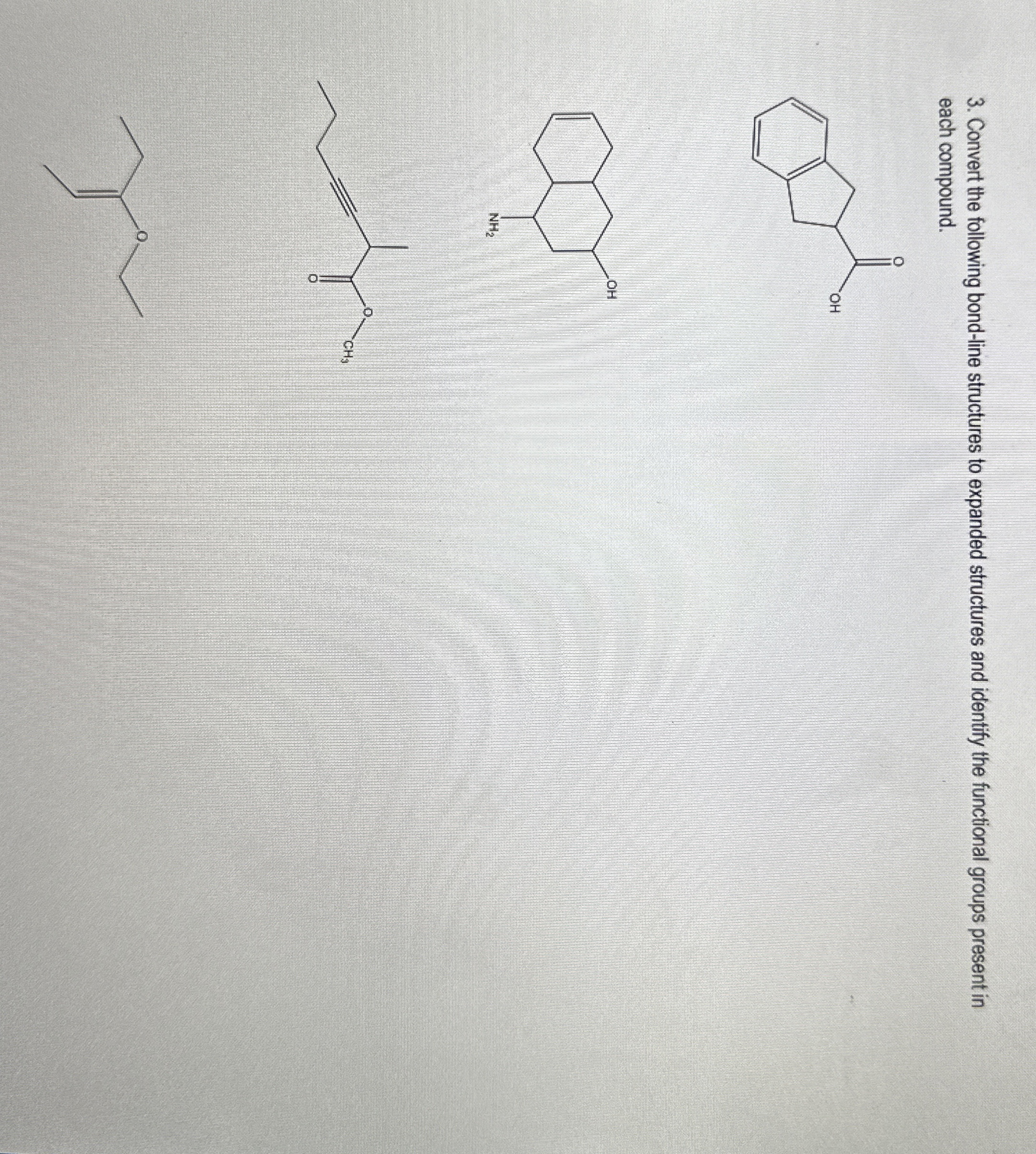 Solved Convert the following bond-line structures to | Chegg.com