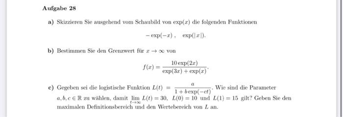 Solved a) Based on the diagram of exp(a), sketch the | Chegg.com