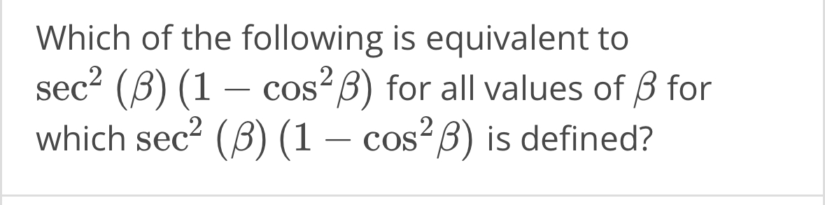 Solved Which of the following is equivalent to | Chegg.com