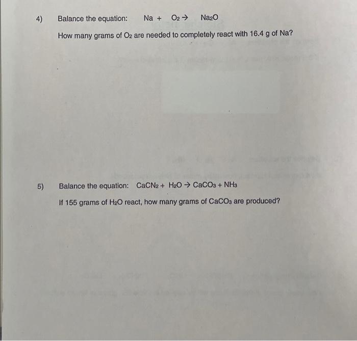 Solved 1) Balance the equation: Al+Cl2→AlCl3 If 3.3 moles of | Chegg.com