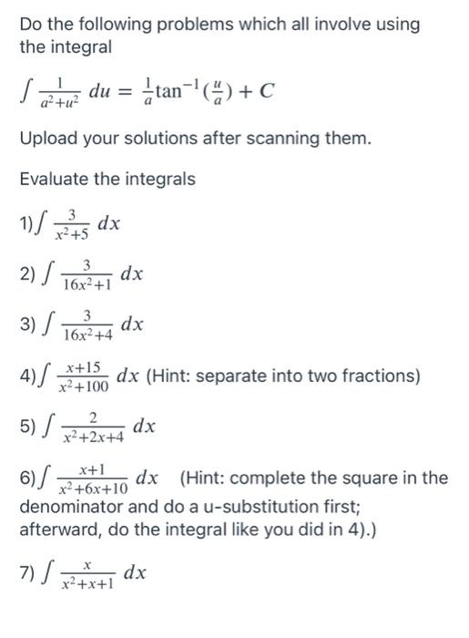 Solved Do the following problems which all involve using the | Chegg.com