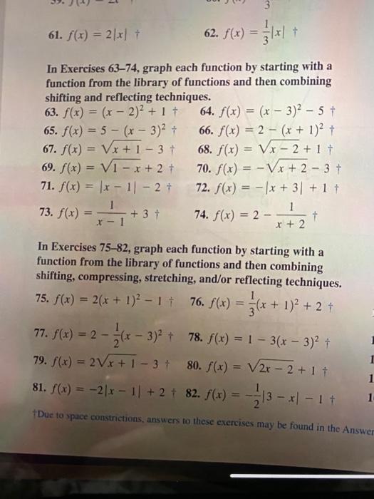 Solved -2 -3 (D ( 1 1 43. f(x) . X In Exercises 35-62, graph | Chegg.com