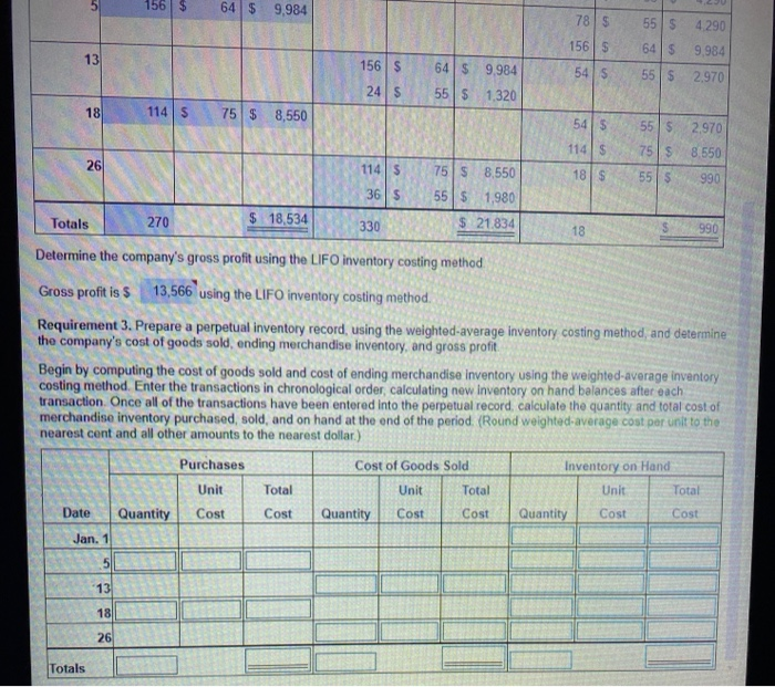 Solved Requiremens 1. 2. Prepare a perpetual inventory | Chegg.com