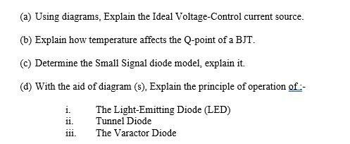 Solved (a) Using diagrams, Explain the Ideal Voltage-Control Circuit Diagram