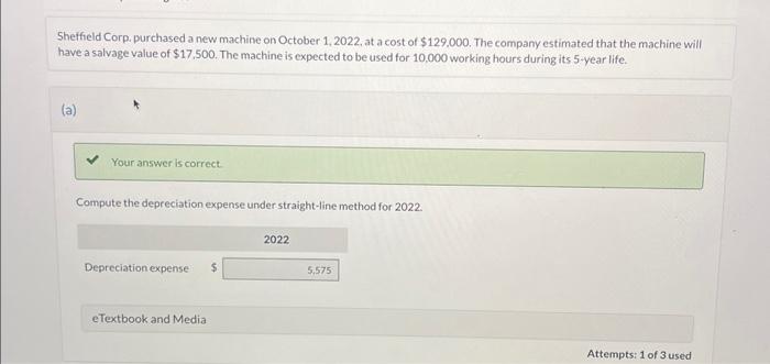 Solved Your Answer Is Correct. Compute The Depreciation | Chegg.com