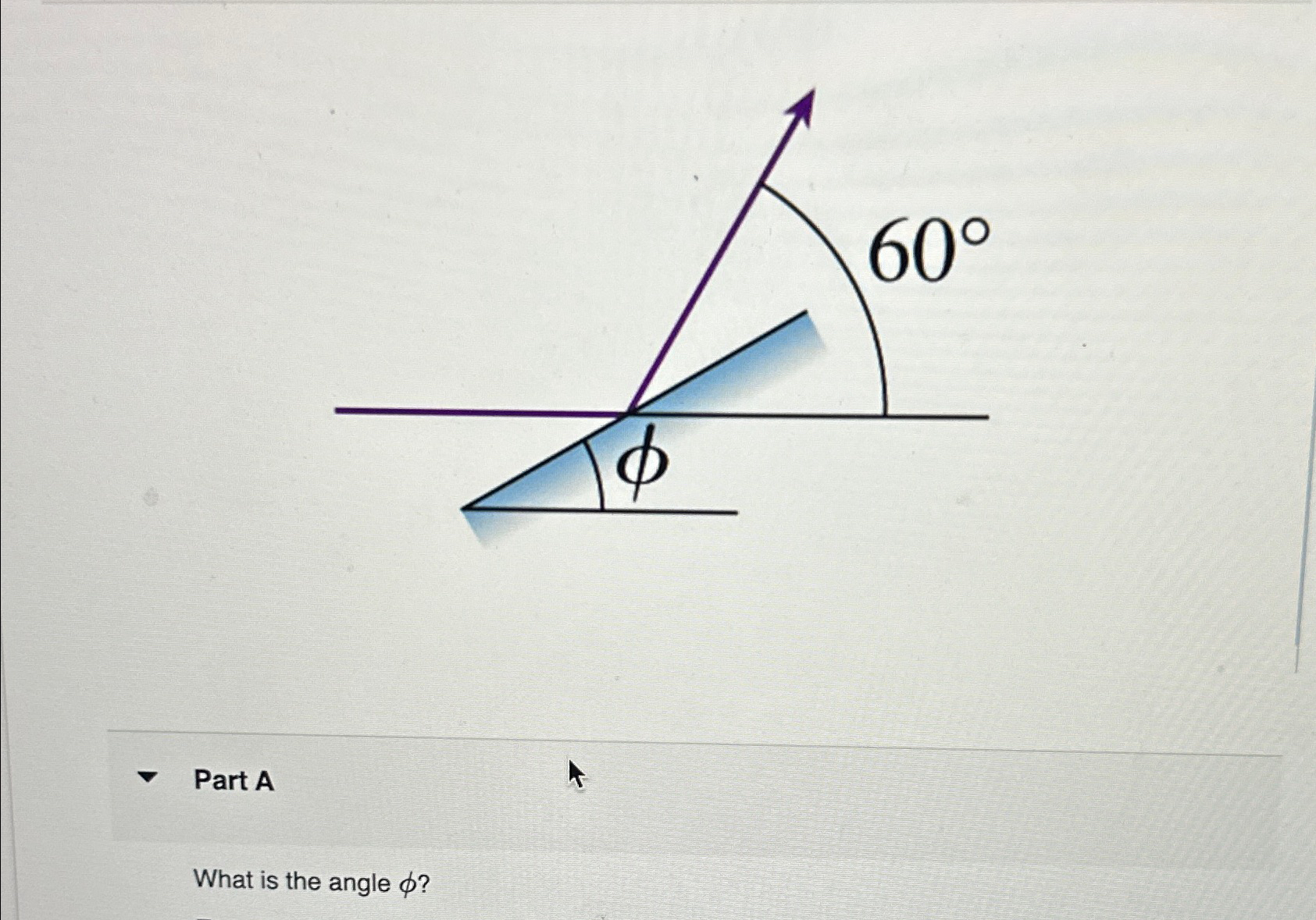 Solved Part AWhat is the angle φ ? | Chegg.com