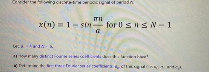 Solved Consider the following discrete-time periodic signal | Chegg.com