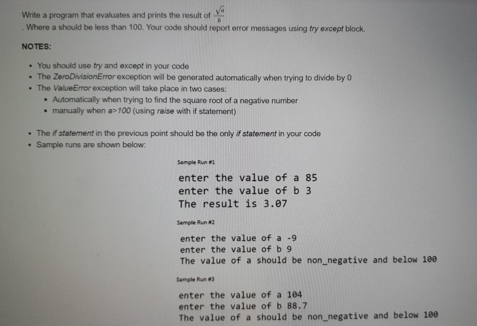 Solved Write a program that evaluates and prints the result | Chegg.com