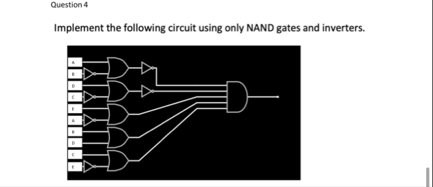 Solved Implement the following circuit using only NAND gates | Chegg.com