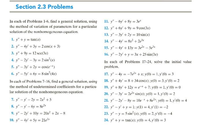 Solved Section 2.2 Problems In Problems 1-10, write a | Chegg.com