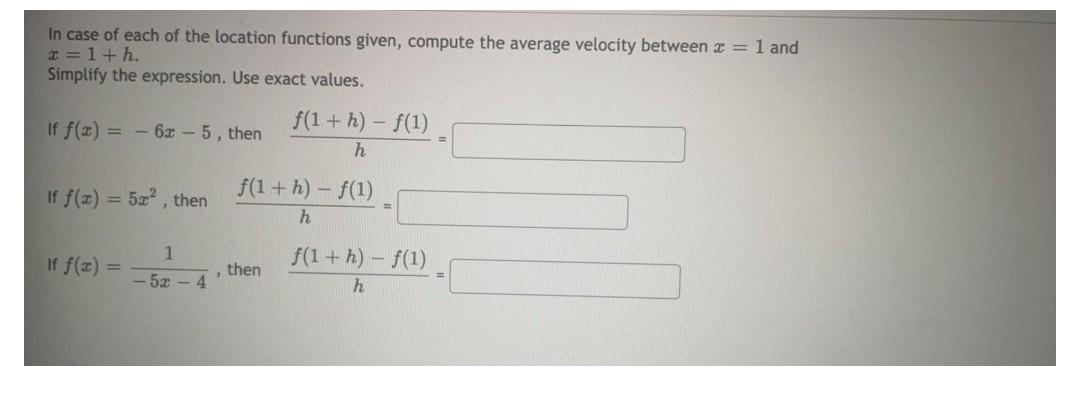 Solved In case of each of the location functions given, | Chegg.com