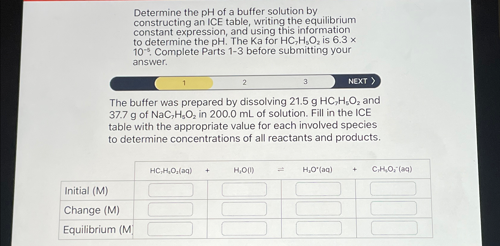 Solved Determine the pH ﻿of a buffer solution by | Chegg.com