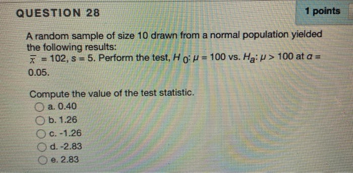 Solved QUESTION 21 1 points Assume that a population is | Chegg.com