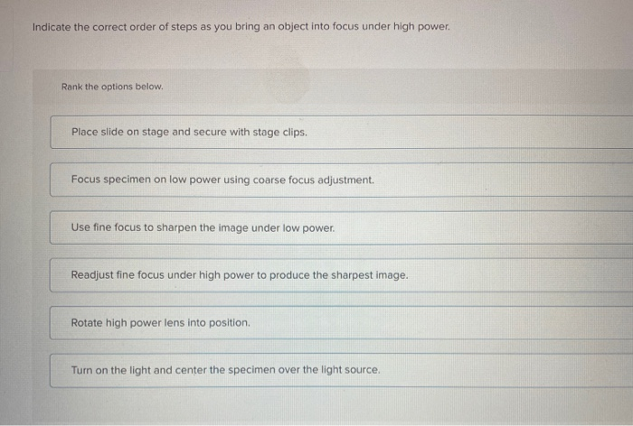 Solved Indicate The Correct Order Of Steps As You Bring An Chegg solved-indicate-the-correct-order-of-steps-as-you-bring-an-chegg