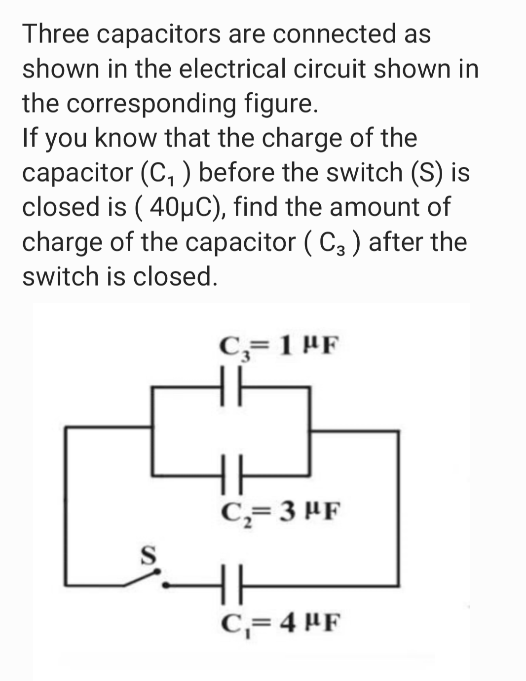 Solved Three Capacitors Are Connected As Shown In The | Chegg.com