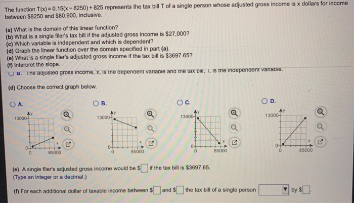 The Function T X 0 15 X 8250 825 Represents The Chegg Com