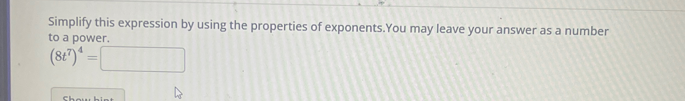 Solved Simplify this expression by using the properties of | Chegg.com