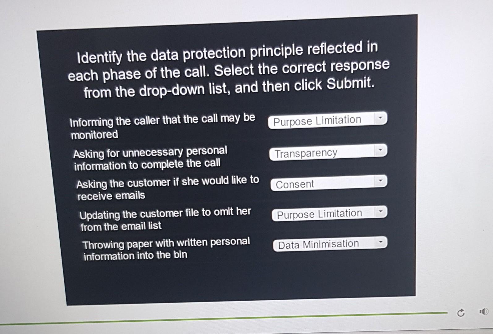 Solved Identify the data protection principle reflected in | Chegg.com