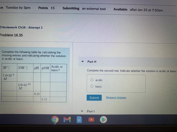 Solved Available after Jan 23 at 7:50 Homework Ch16 - | Chegg.com