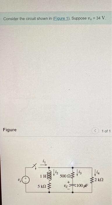 Solved Consider The Circuit Shown In (Figure 1). Suppose V, | Chegg.com