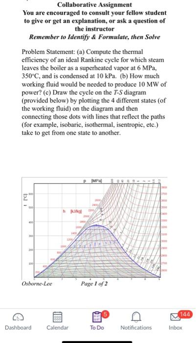 Solved solve for c by drawing the cycle on the T-S diagram | Chegg.com