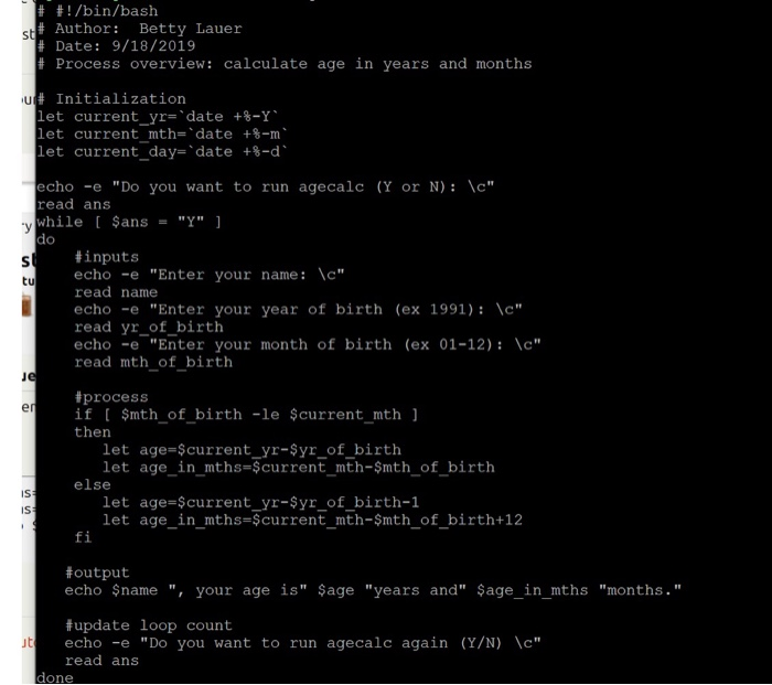 Solved Test the script. Make the following improvements to | Chegg.com
