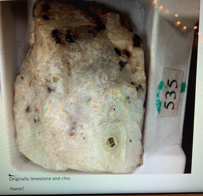 Solved Low grade metamorphic rock. No visible crystals,