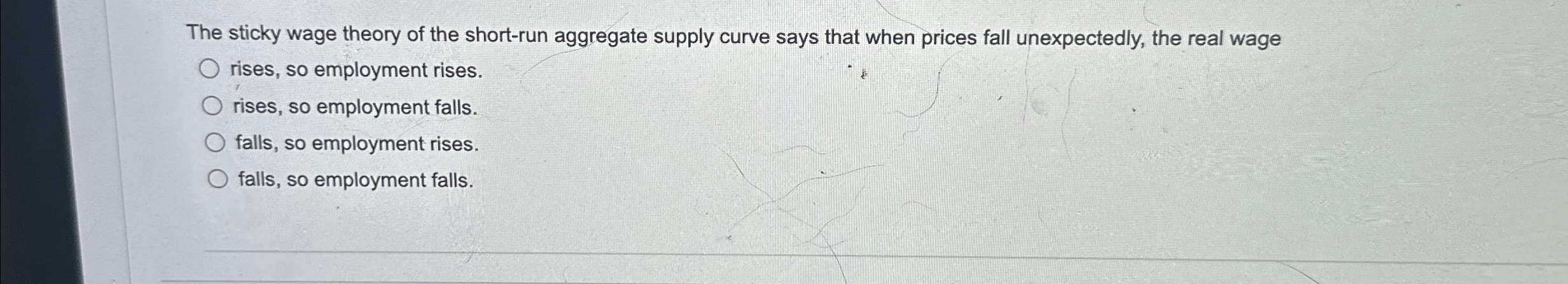 Solved The sticky wage theory of the short-run aggregate | Chegg.com