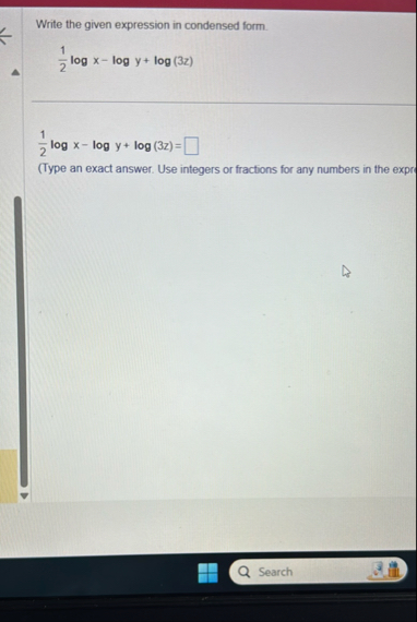 Solved Write the given expression in condensed | Chegg.com